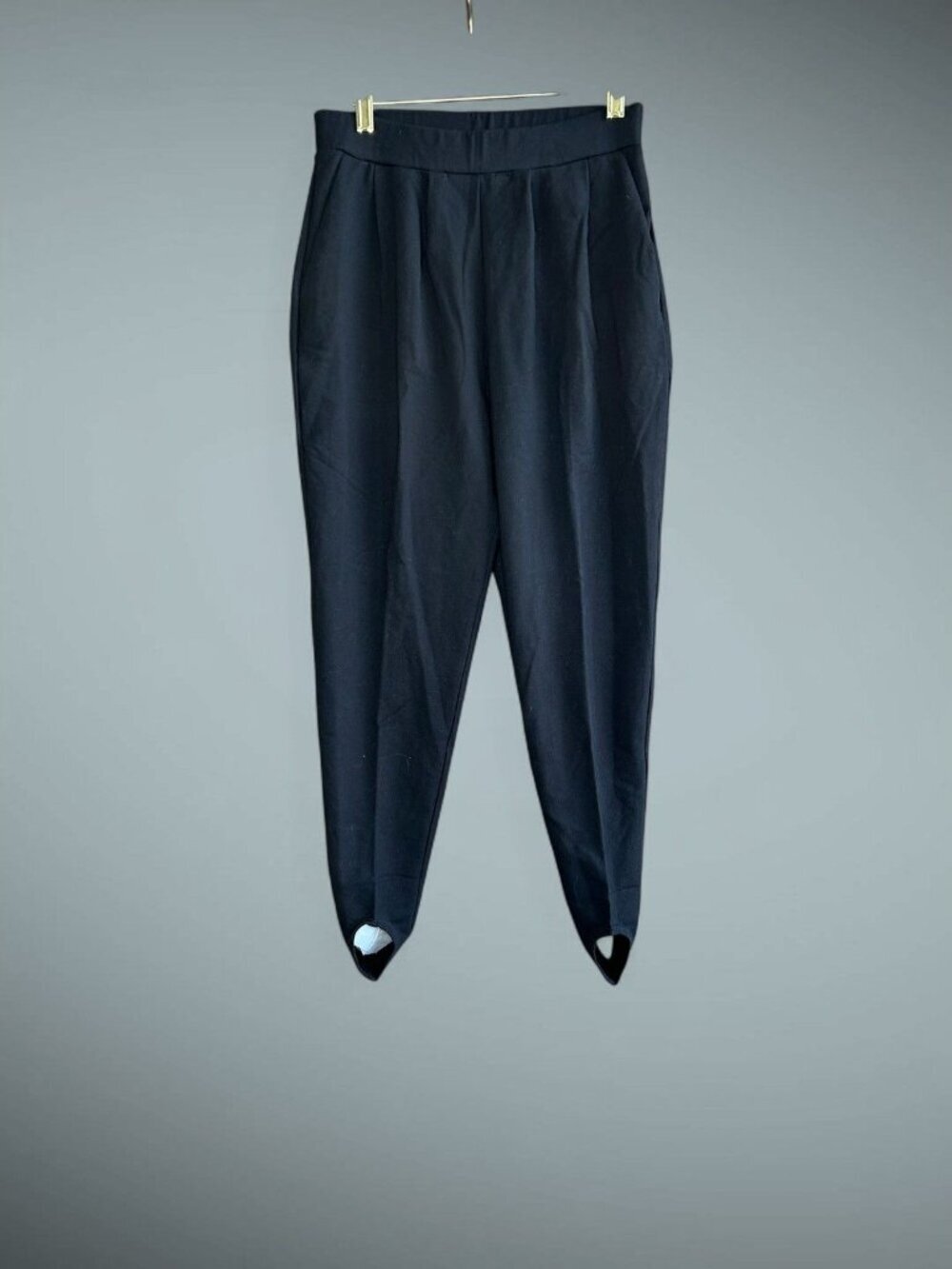 Nordstrom Vintage Black Stirrup Pants Pleated Size Small Petite